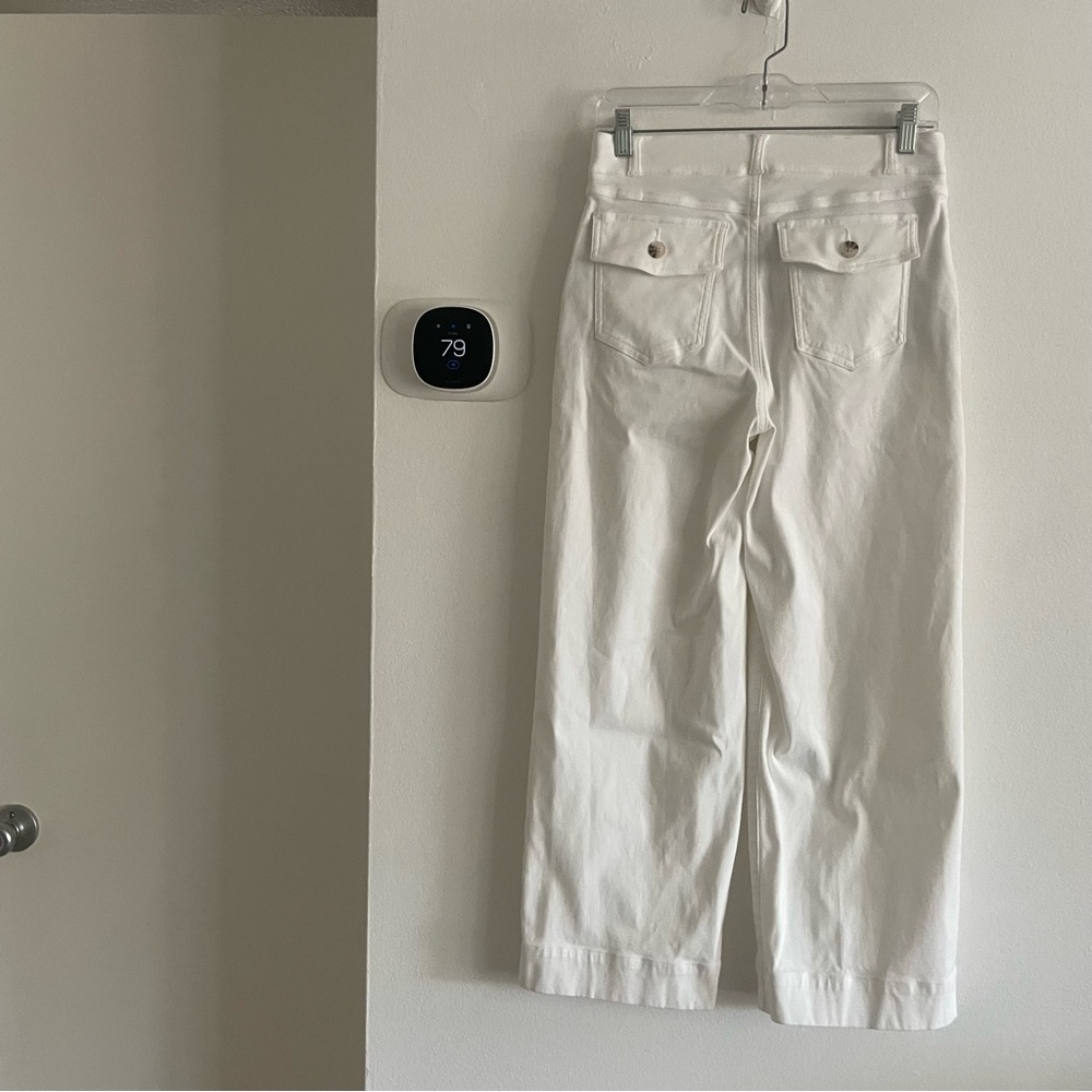 SPANX White wide leg jeans size medium